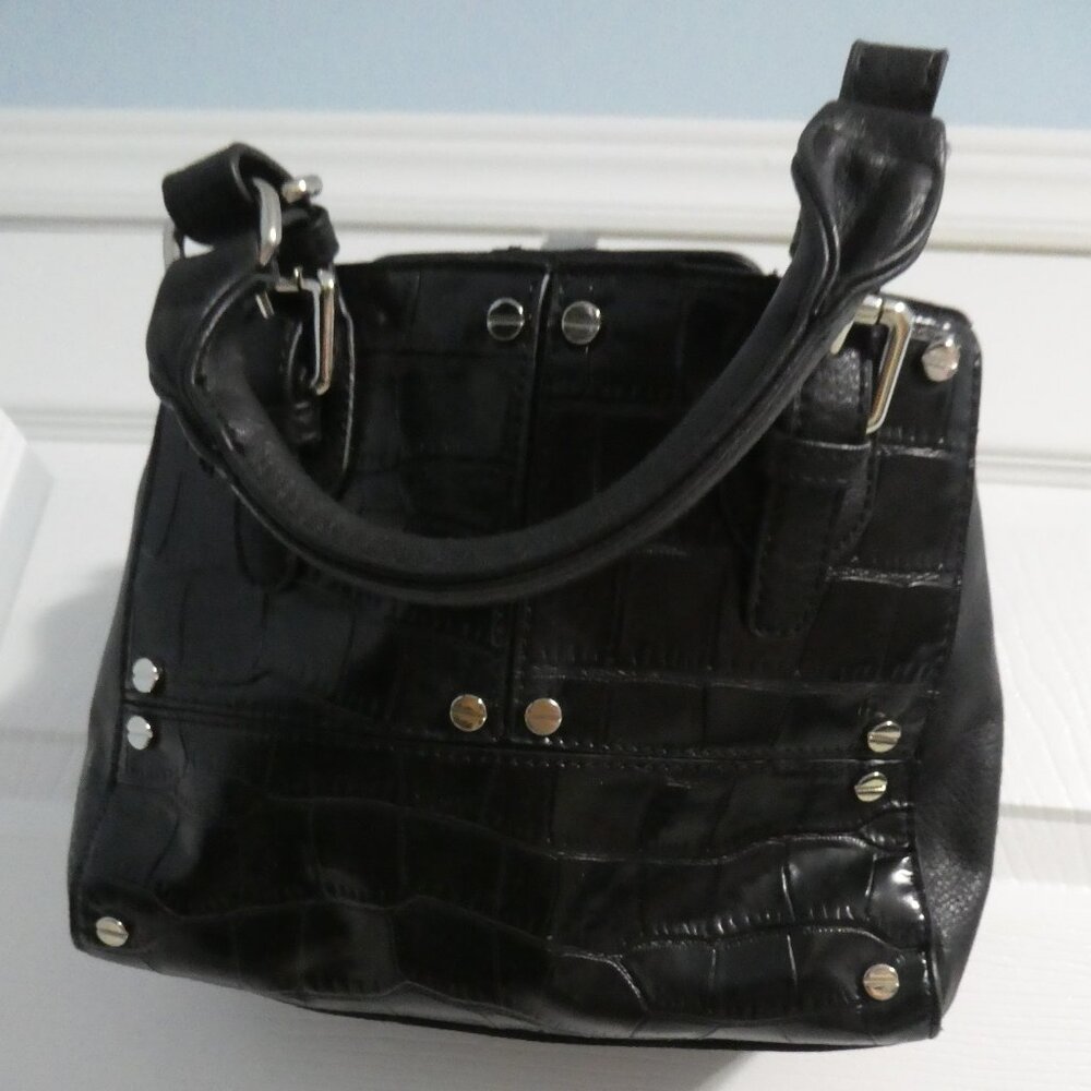 PINK STIX ACCESSORIES | Small Black Embossed Handbag - Picture 3 of 9